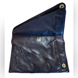 Vintage Dunhill Leather Pipe Tobacco Pouch Made in England Brown Snap Button